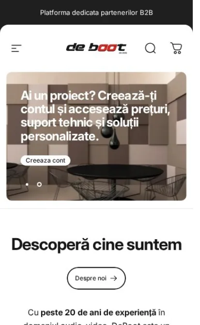 Magazinul deboot.ro pe telefon