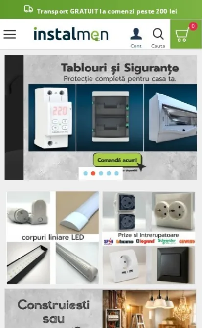 Magazinul instalmen.ro pe telefon