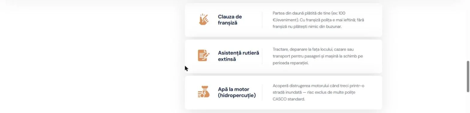Cele cinci clauze CASCO: franșiză, asistență rutieră, apă la motor, off-road, geamuri